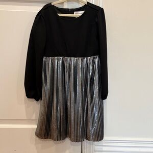 Elegant Black and Silver Kids Formal Dress